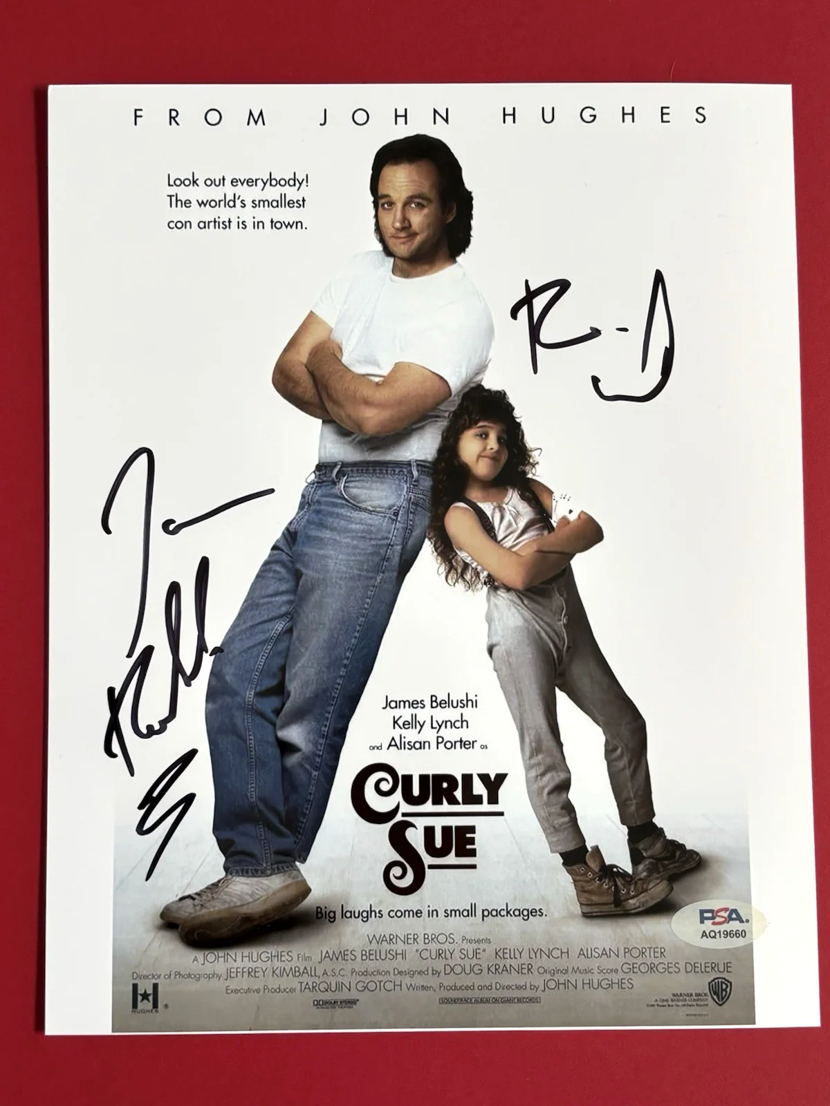 JIM BELUSHI — JIM BELUSHI Signed CURLY SUE 8x10 Photo PSA DNA COA James JOHN, image 2