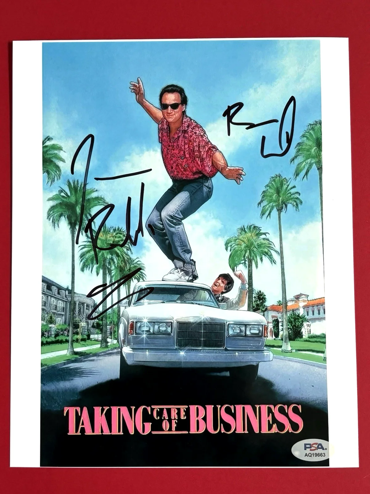 JIM BELUSHI — JIM BELUSHI Signed TAKING CARE OF BUSINESS 8x10 Photo PSA DNA COA James JOHN, изображение 2