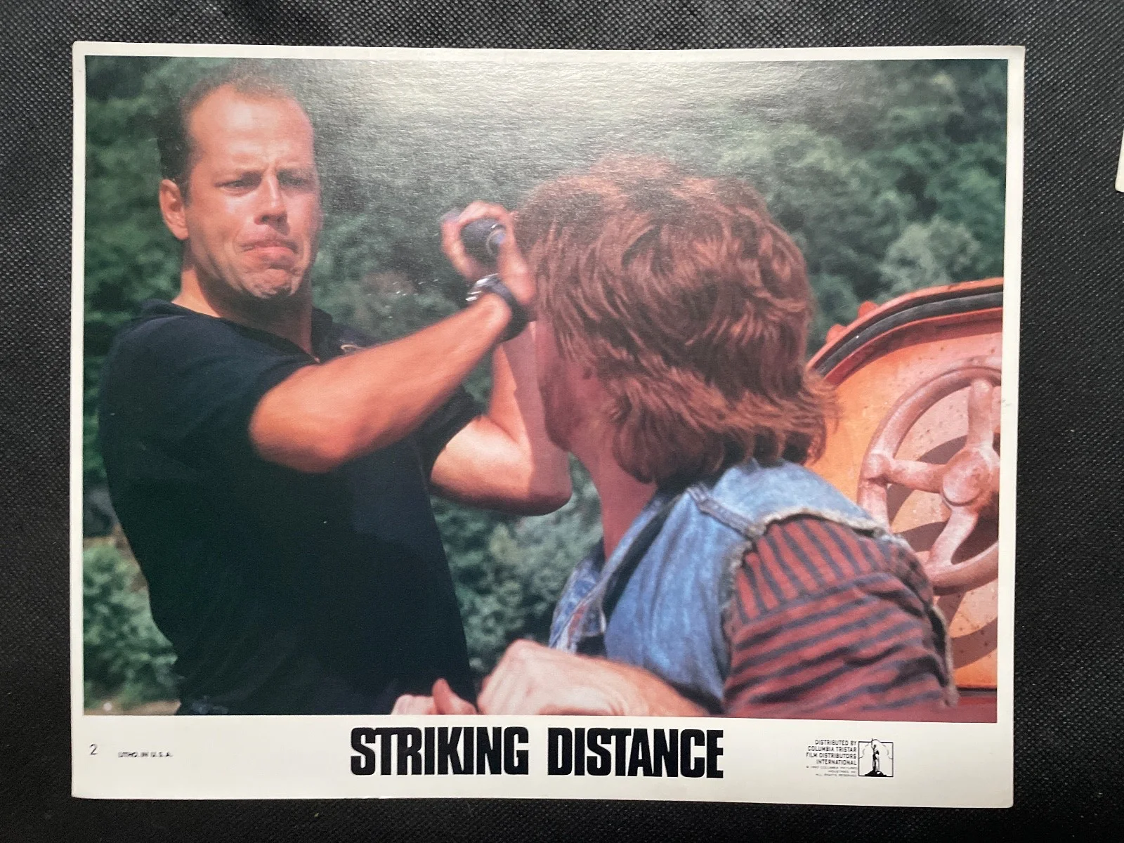 Set 8 lobby cards 8/10 in STRIKING DISTANCE 1987 print in USA, image 3
