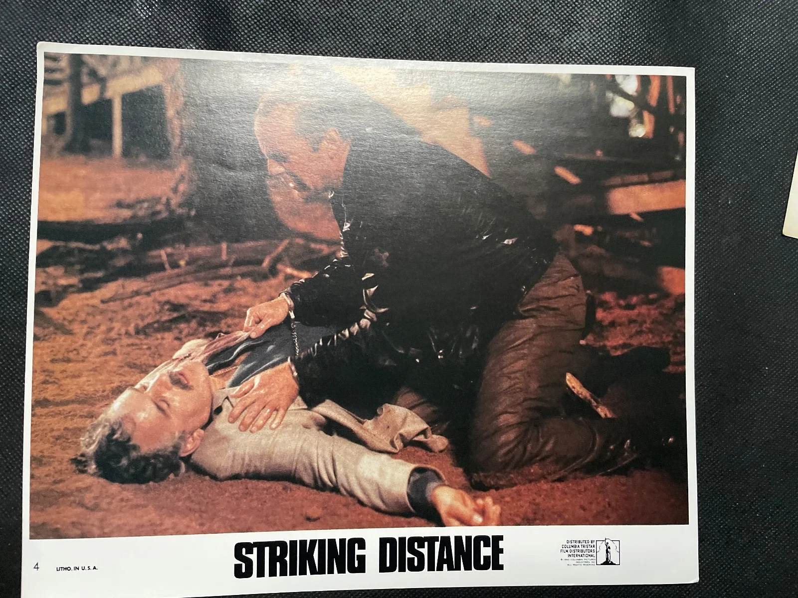 Set 8 lobby cards 8/10 in STRIKING DISTANCE 1987 print in USA, image 5