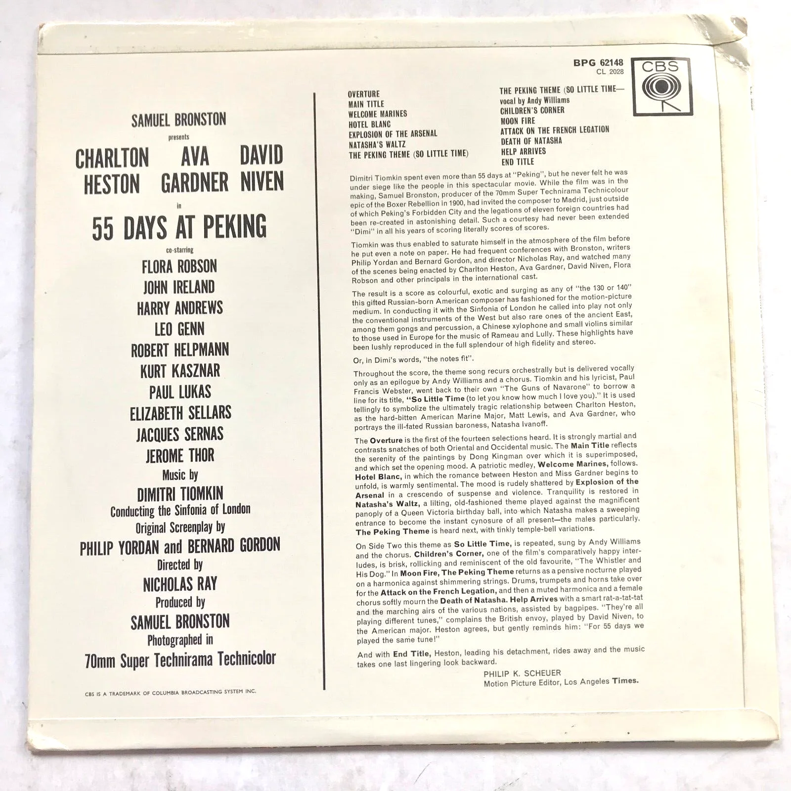 55 Days At Peking Vinyl Soundtrack + Cinema Brochure - Chartlon Heston Movie, изображение 2