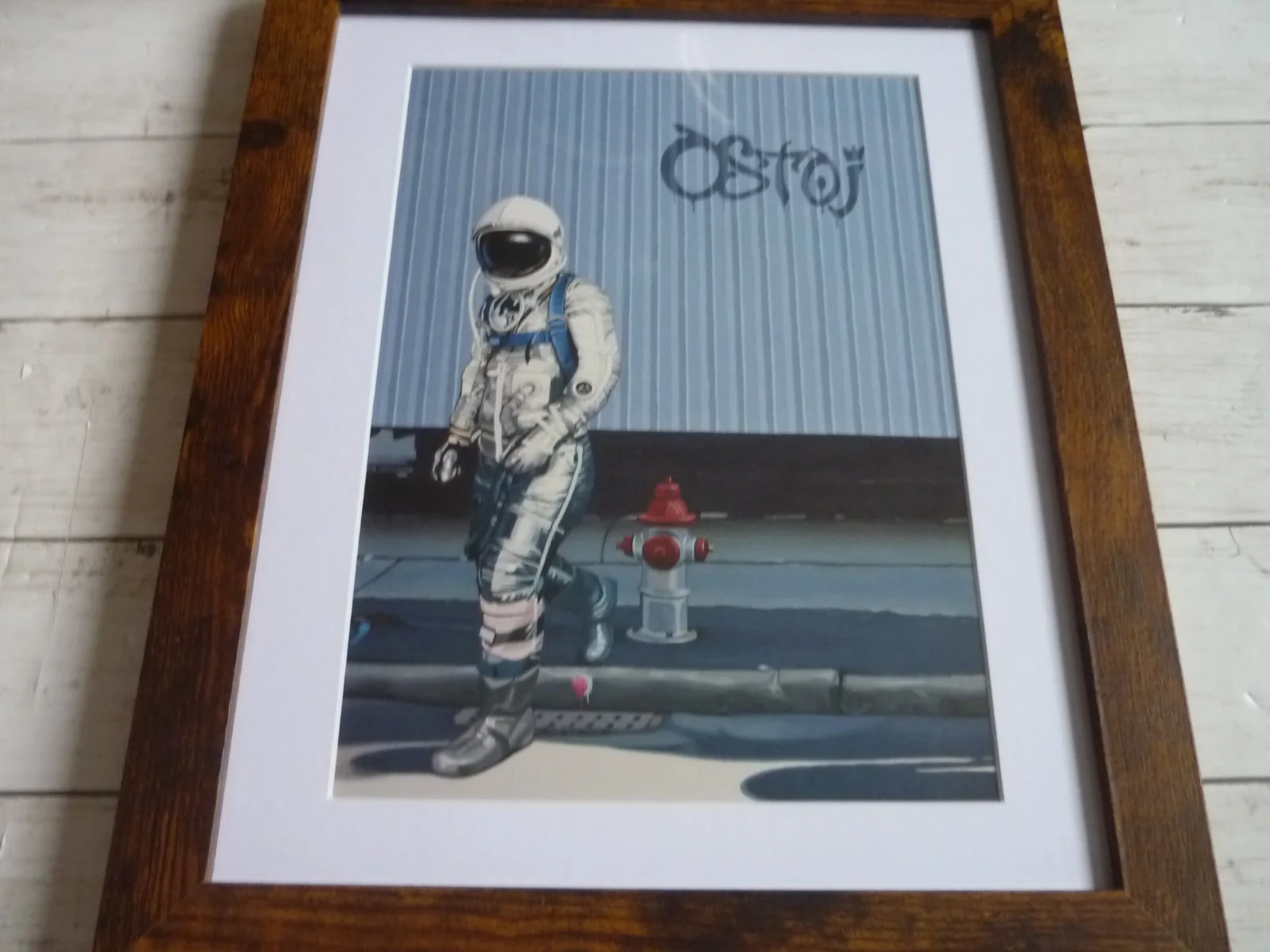 Framed mounted 14x11 inchs Poster Film R2-D2 Star Wars gets a ticket space x2, image 2