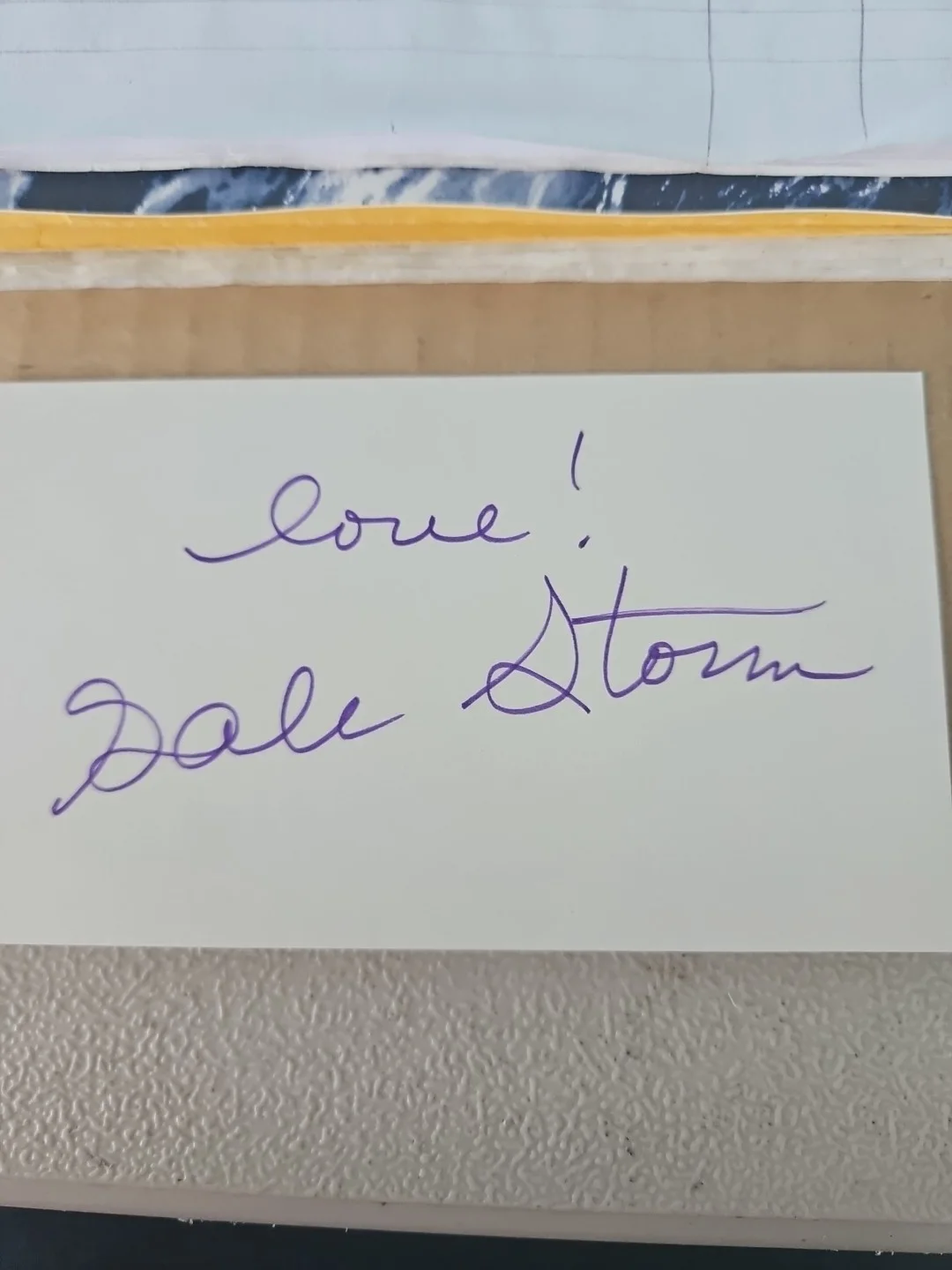 gale storm — Gale Storm signed 3x5 index card. actress, image 2