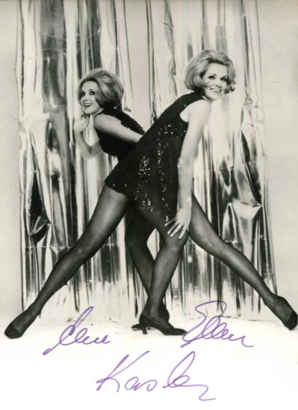 Alice & Ellen Kessler SINGERS autographs, signed vintage photo & magazine pictur, изображение 2