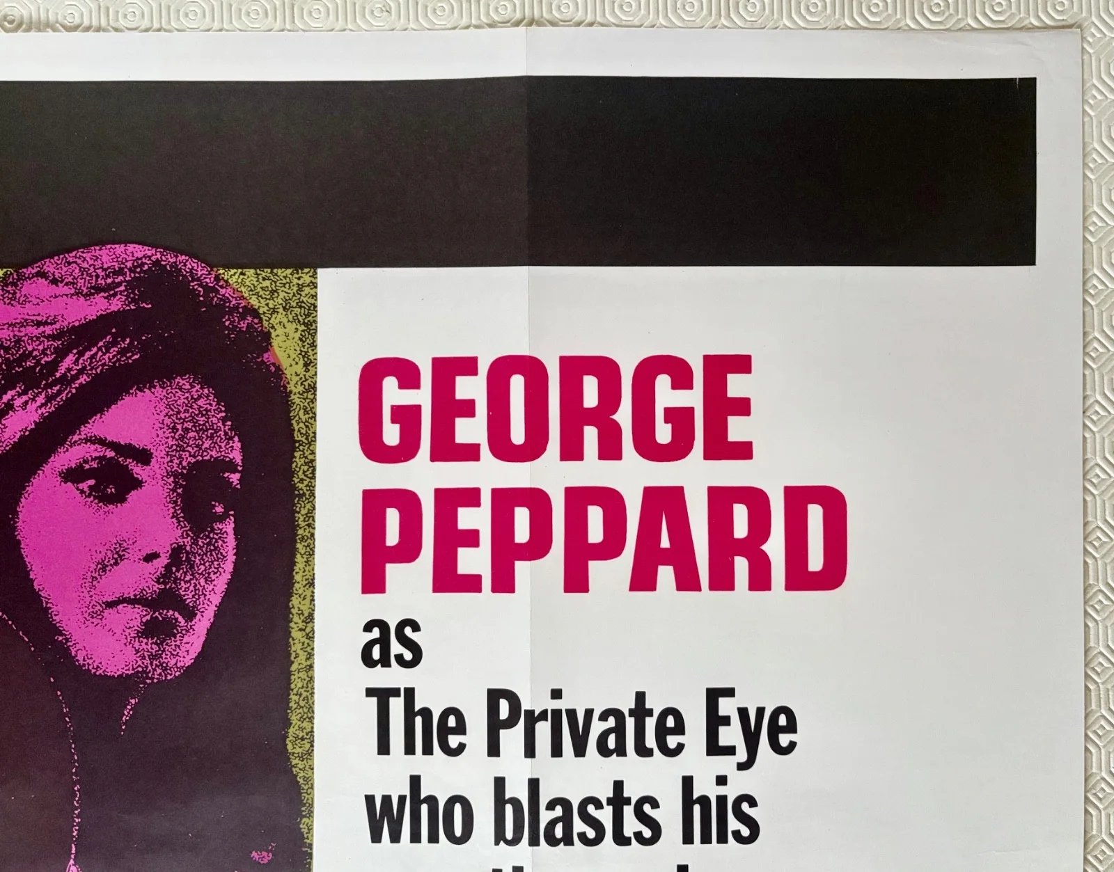 New Face In Hell Original 1968 Quad Poster George Peppard Gayle Hunnicutt, изображение 4