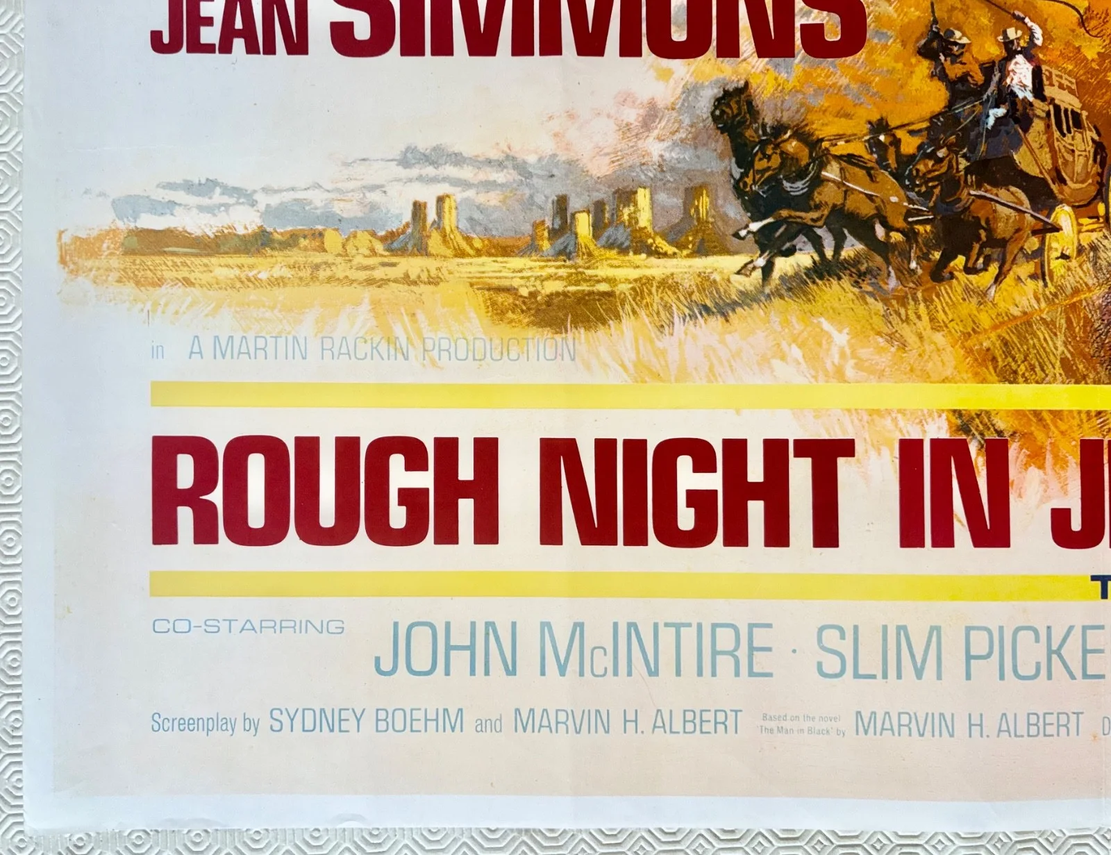 Rough Night In Jericho Original 1967 Quad Poster Dean Martin George Peppard, изображение 2