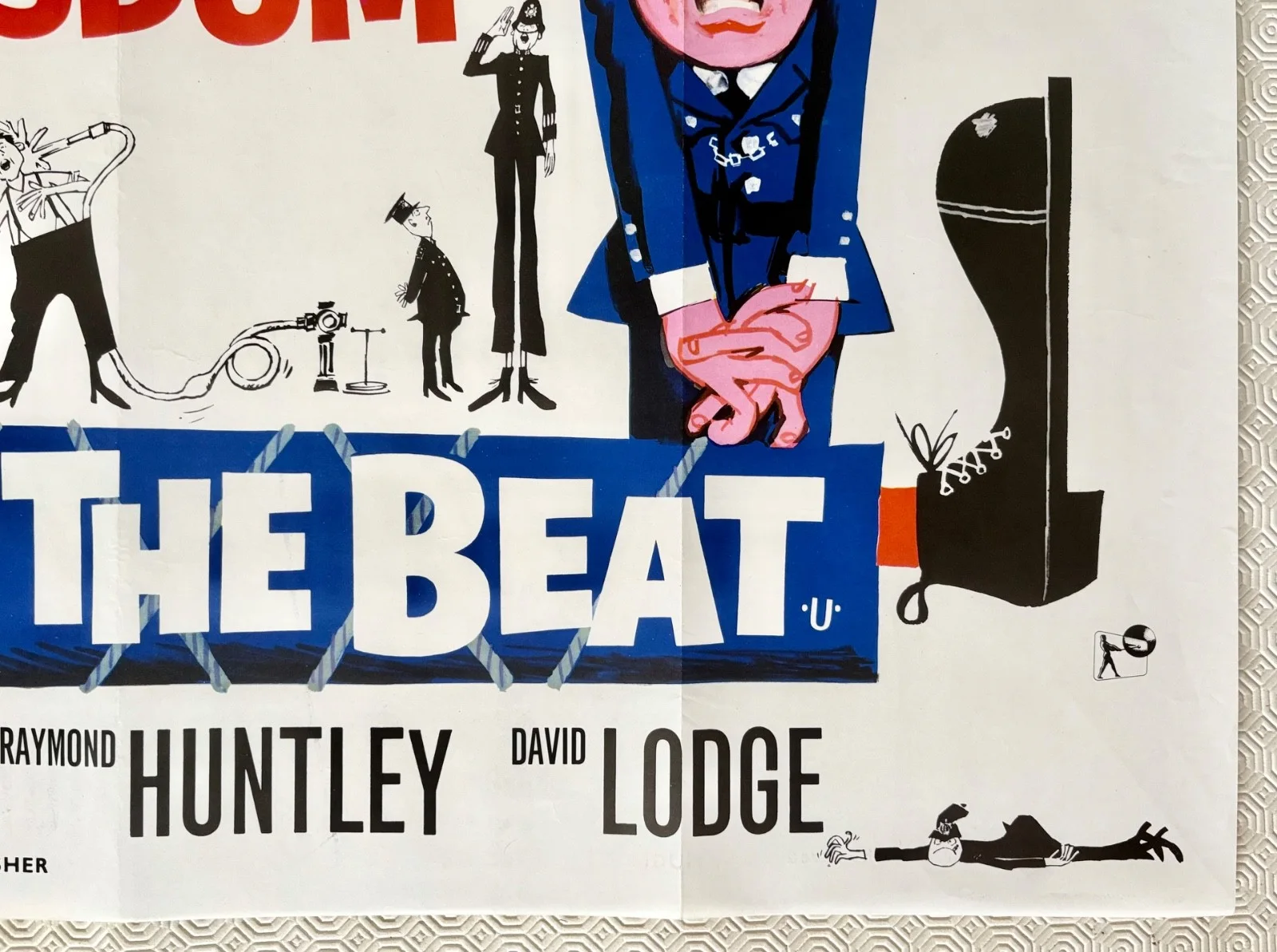 On The Beat Original 1962 Movie Quad Poster Norman Wisdom Jennifer Jayne, изображение 3