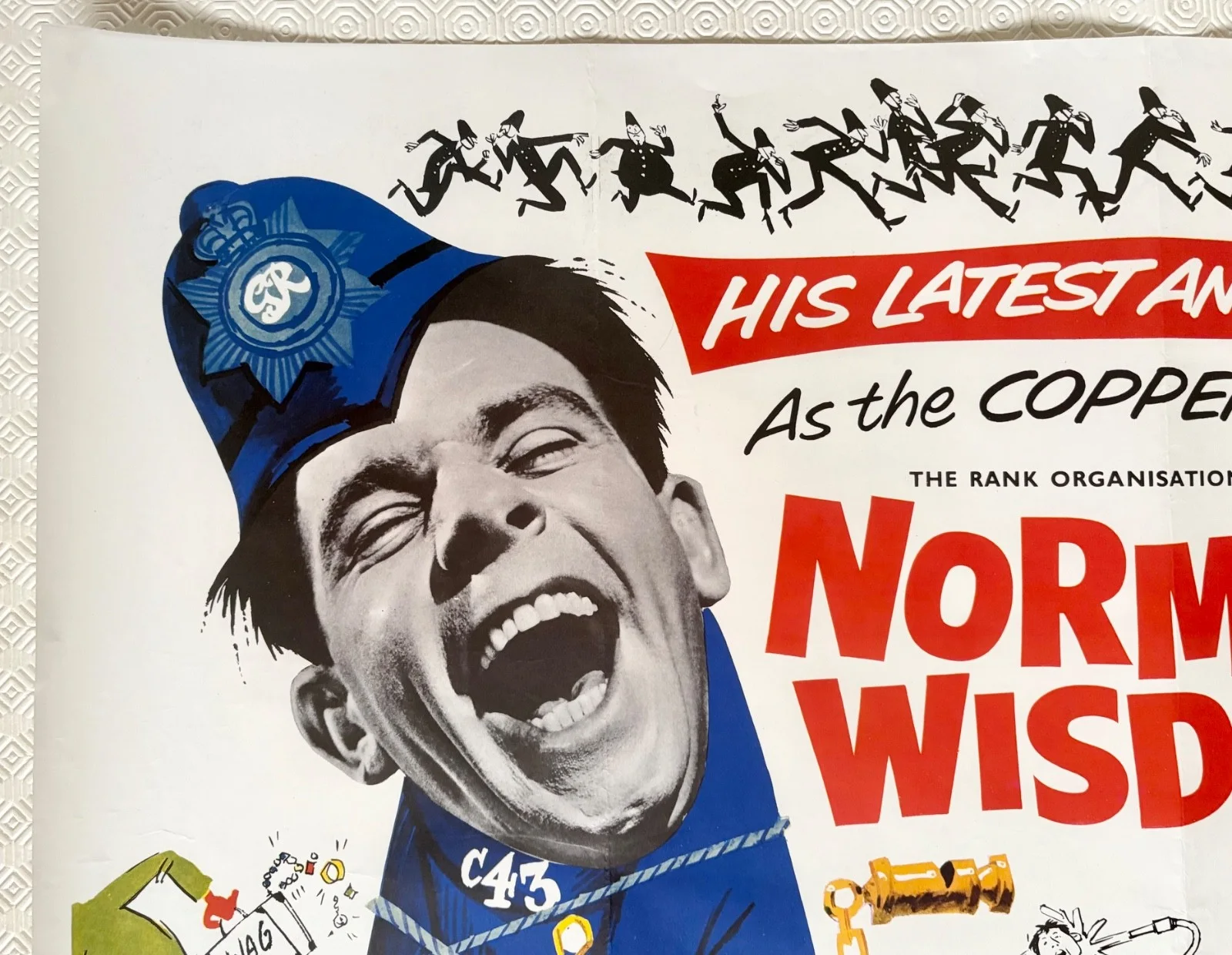 On The Beat Original 1962 Movie Quad Poster Norman Wisdom Jennifer Jayne, изображение 5