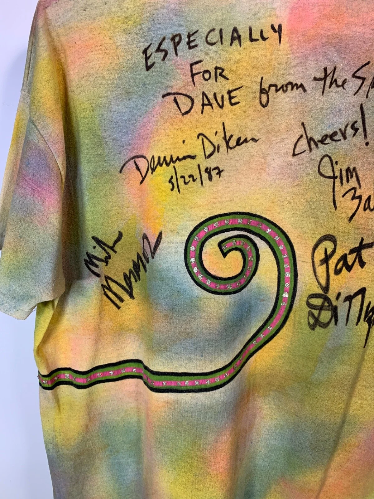 THE SMITHEREENS T SHIRT AUTOGRAPHED BY THE BAND 1987, изображение 4
