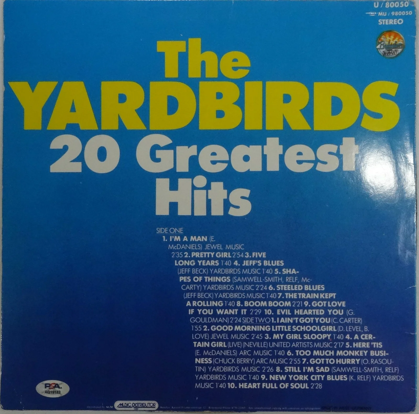 SIGNED JIM MCCARTY CHRIS DREJA AUTOGRAPHED THE YARDBIRDS 12" LP PSA DNA #AQ19182, image 3