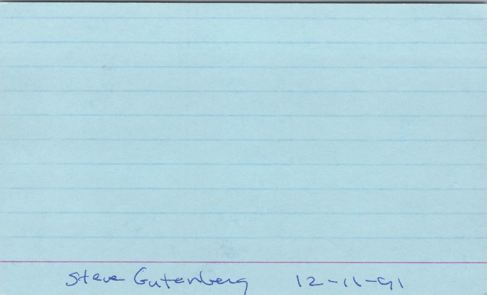 Steve Guttenberg — Steve Guttenberg Signed 3x5 Index Card Police Academy Autographed, image 2