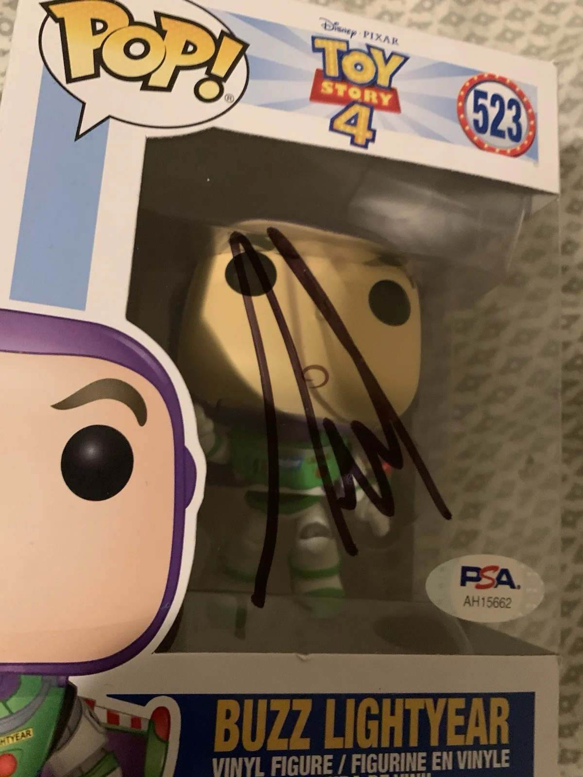 Tim Allen Signed Autographed Toy Story Funko Pop Vinyl Buzz Lightyear Psa/Dna, image 2