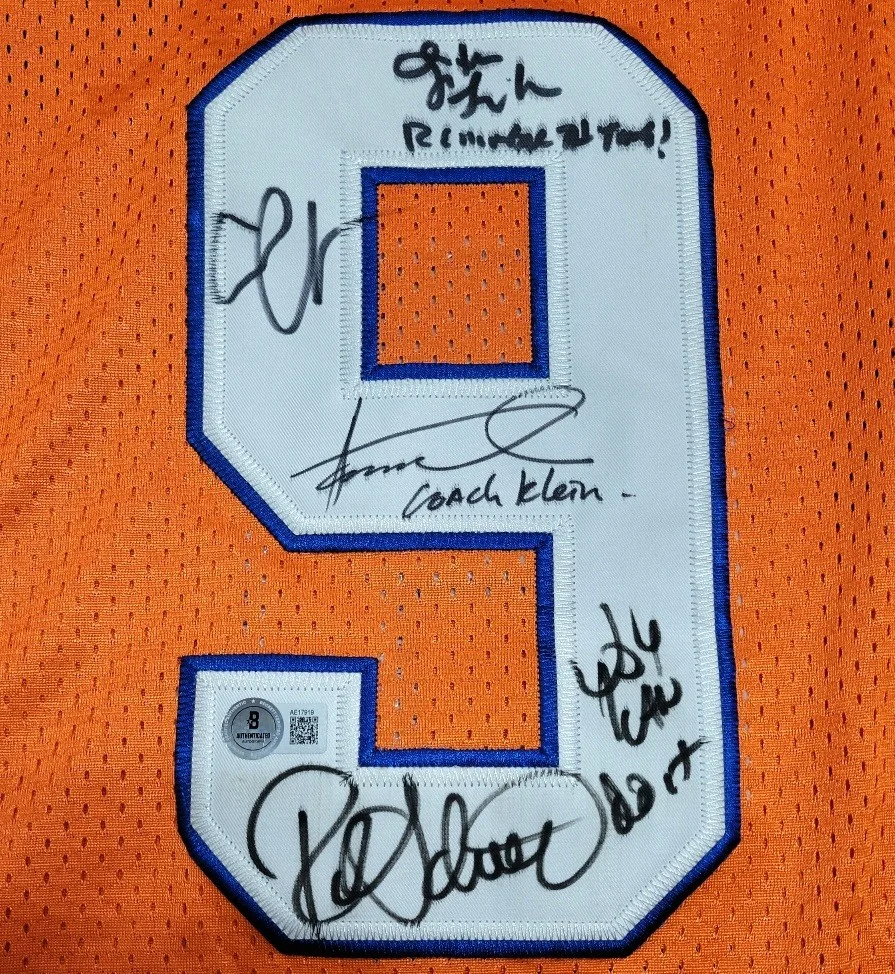 Adam Sandler — RARE Waterboy Cast Signed Jersey w/ QUOTES Sandler Winkler Schneider Beckett BAS, image 2