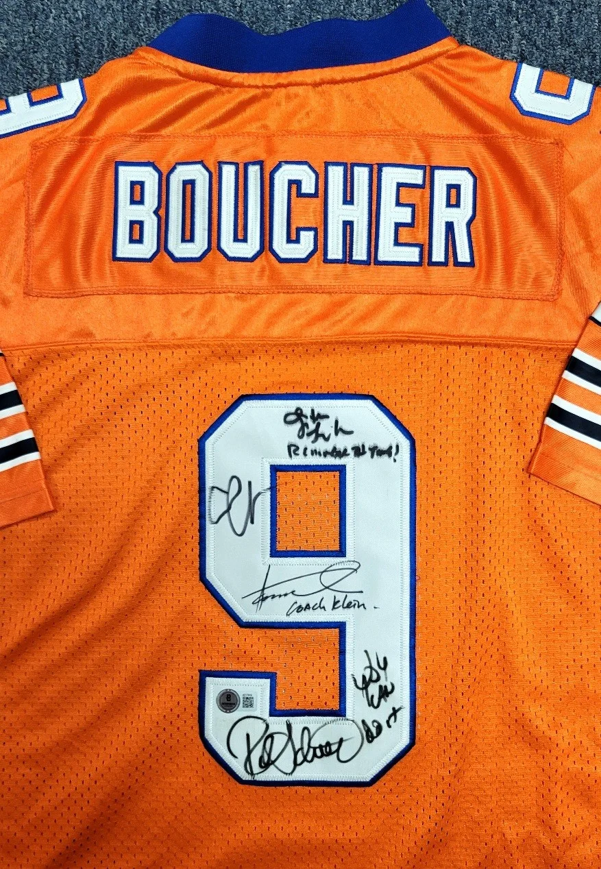 Adam Sandler — RARE Waterboy Cast Signed Jersey w/ QUOTES Sandler Winkler Schneider Beckett BAS, image 4