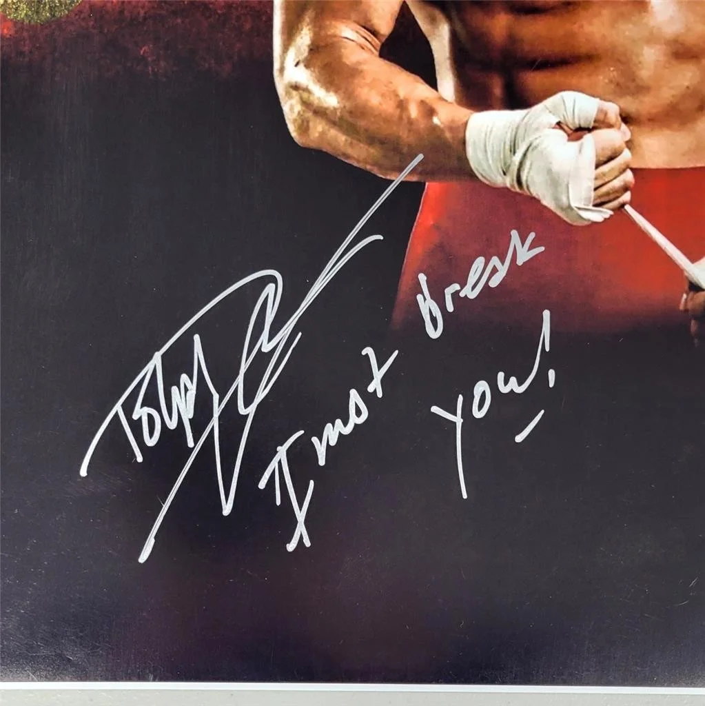 Dolph Lundgren — Dolph Lundgren signed Drago Quote Inscription 16x20 photo Rocky auto (A) ~ JSA, изображение 2