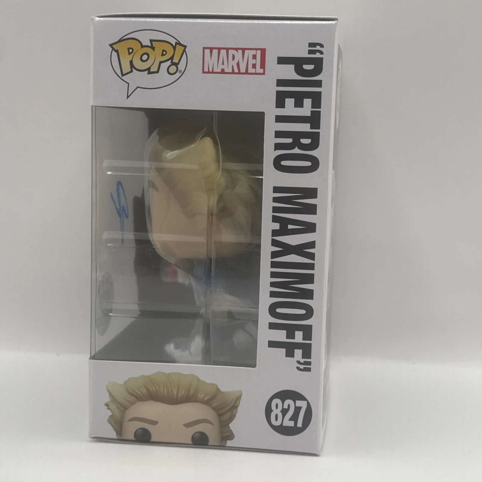 Evan Peters — Evan Peters Signed Pietro Maximoff Funko 827 Wandavision Authentic EXACT PROOF, image 3