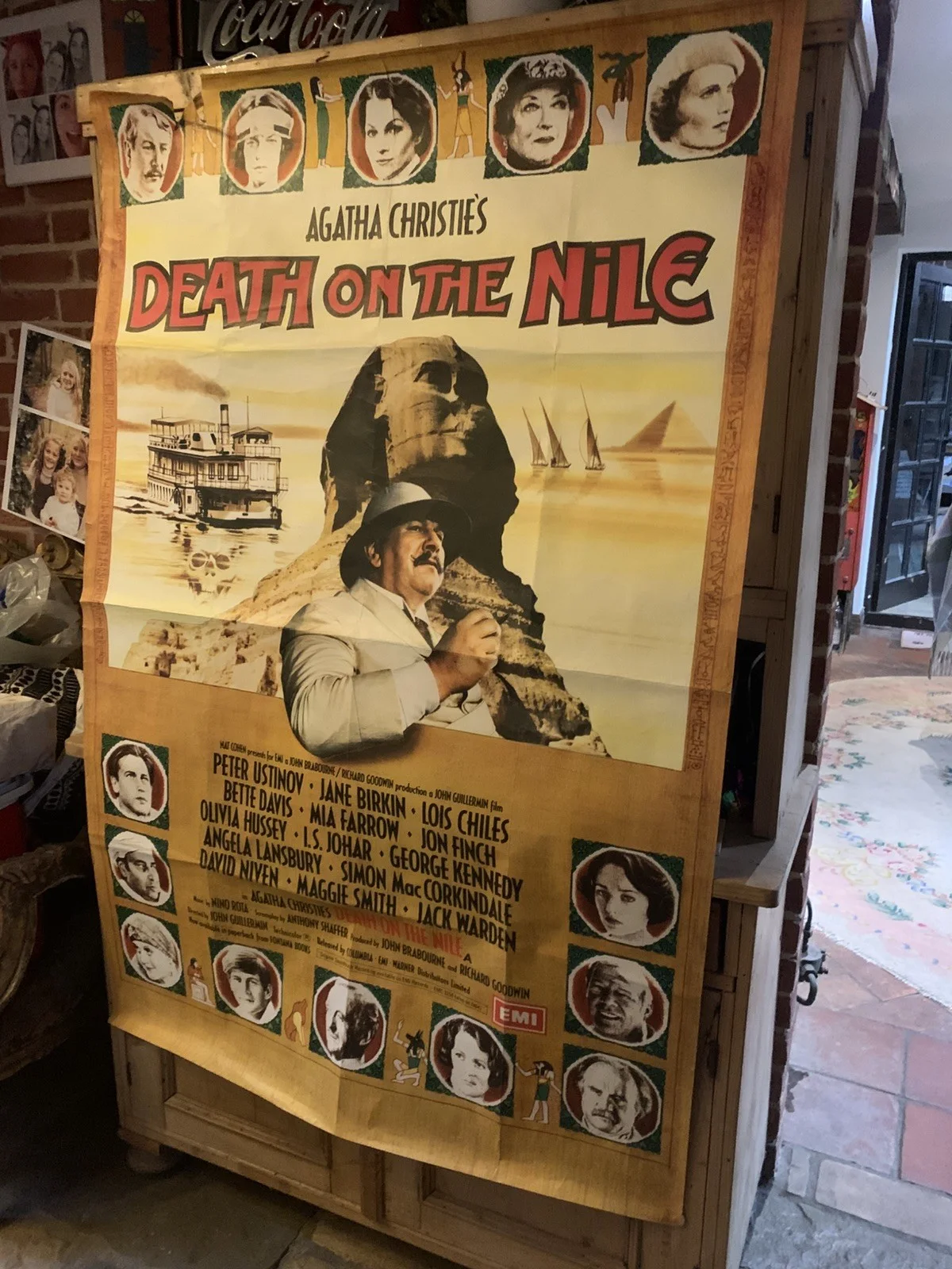 DEATH ON THE NILE (1978) - PETER USTINOV - huge 60”by 40”, изображение 2