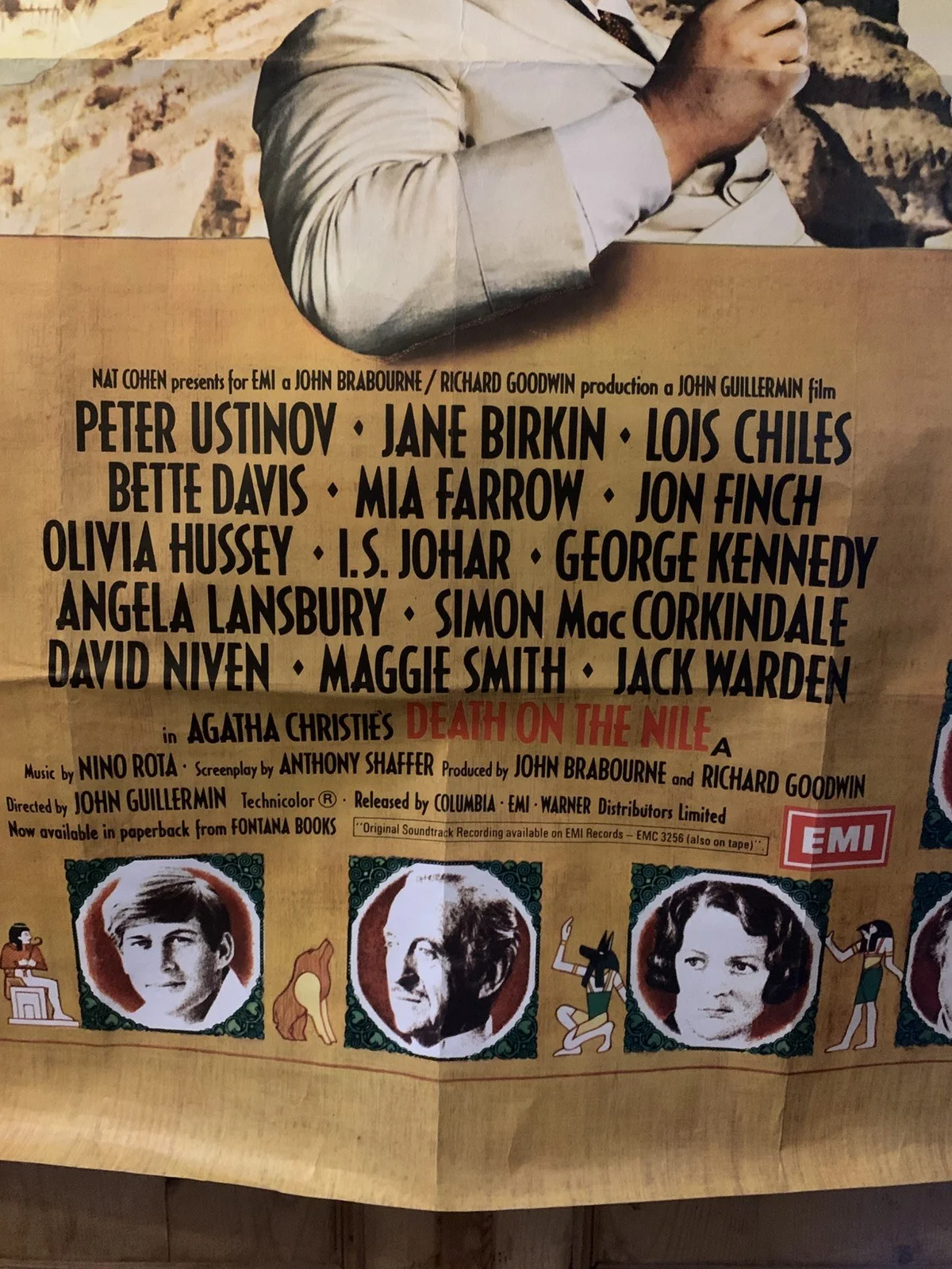 DEATH ON THE NILE (1978) - PETER USTINOV - huge 60”by 40”, изображение 3