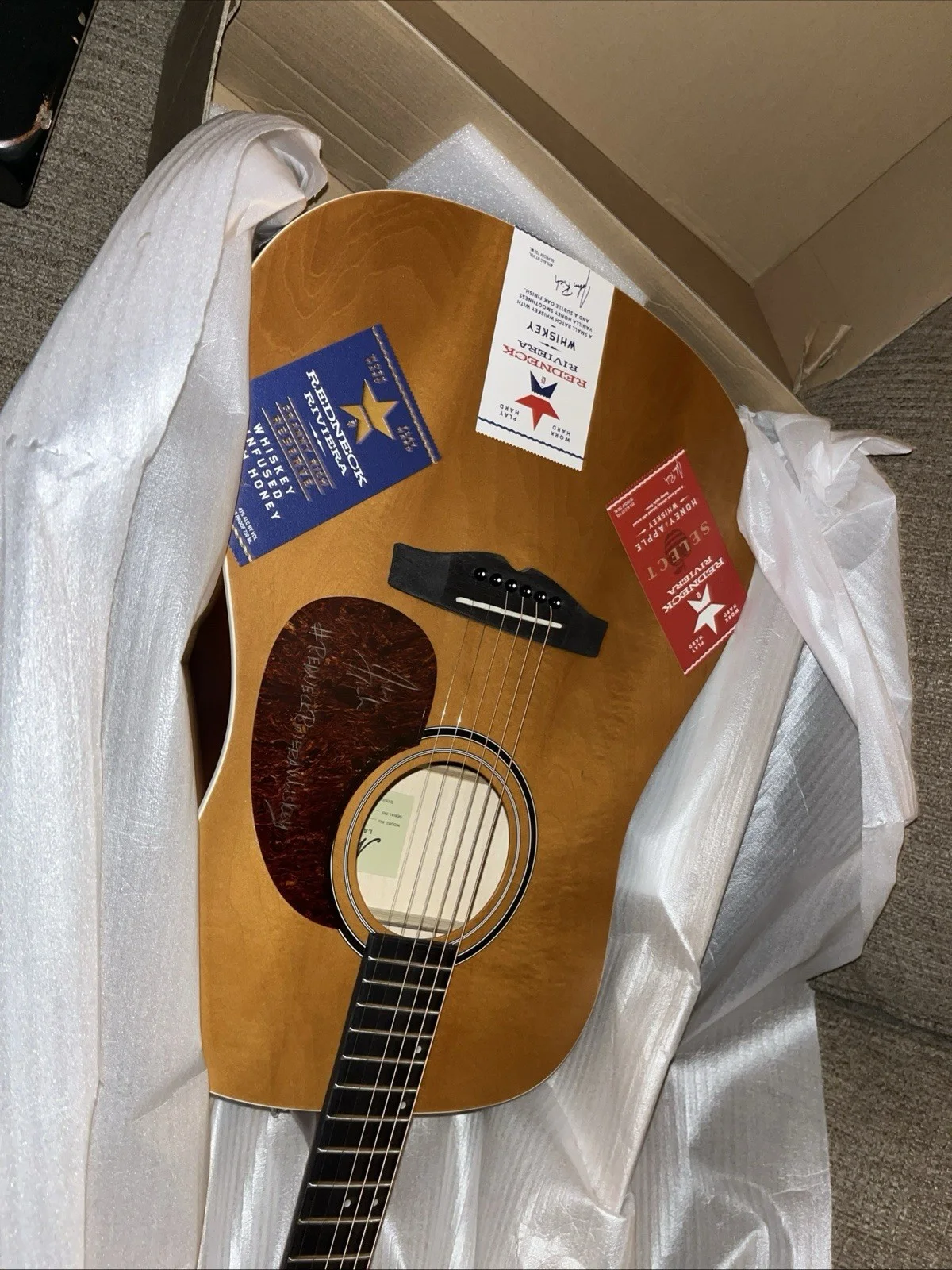Mitchell Acoustic Guitar Signed Authenticated by Redneck Riviera Whiskey, image 2