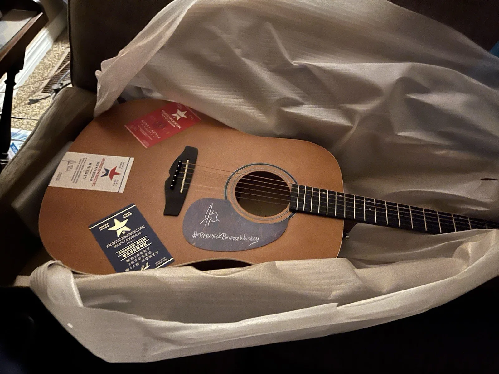 Mitchell Acoustic Guitar Signed Authenticated by Redneck Riviera Whiskey, image 5