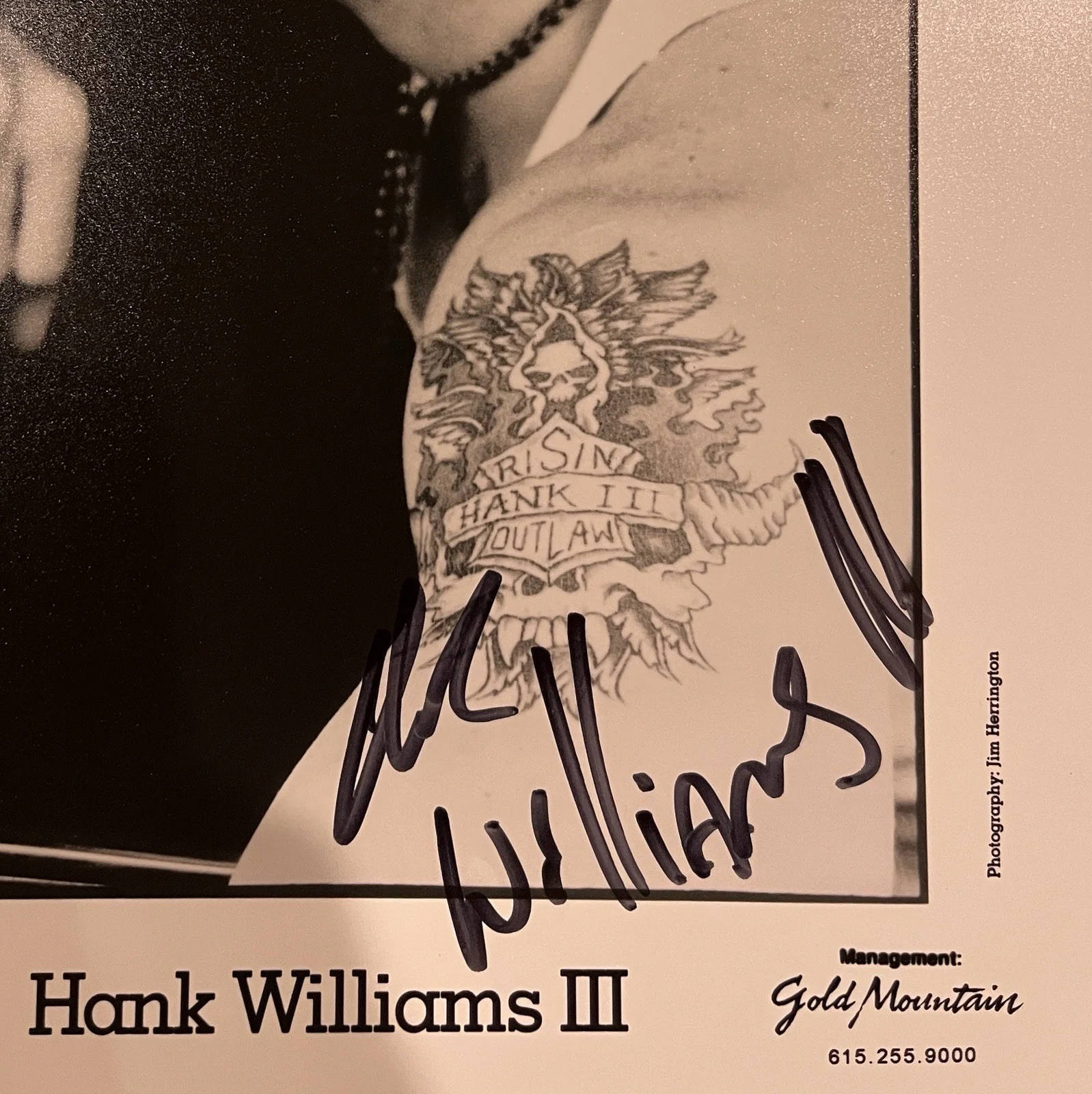 Hank Williams III Autographed Signed 8x11 Photo Punk Country Music Arson Anthem, изображение 2