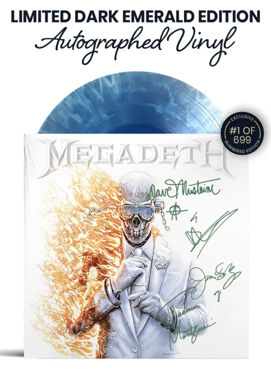Megadeth - Megadeth Vinyl Signed COVER Limited to 699 JSA Certification, image 2