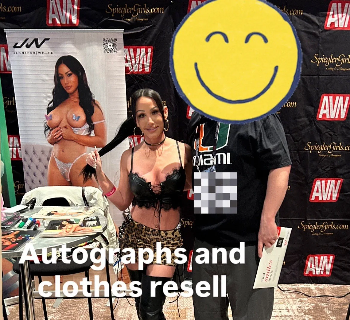 Jennifer White — Jennifer White Busty Adult Film Star Signed 8X10 Photo Proof Photo AVN, изображение 4