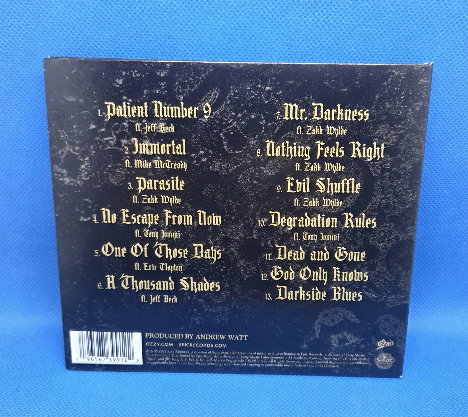 OZZY OSBOURNE Signed CD COVER Patient Number 9 Black Sabbath, image 4