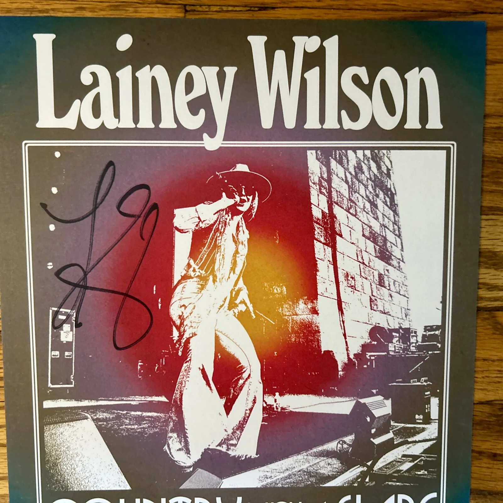 Lainey Wilson — LAINEY WILSON SIGNED AUTOGRAPH 2023 COUNTRY WITH A FLARE CONCERT TOUR POSTER BAS, image 3