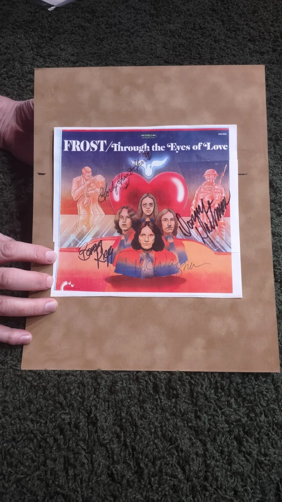 Alice Cooper & Lou Reed Related - Dick Wagner & The Frost Signed By All 4 - Rare, изображение 2