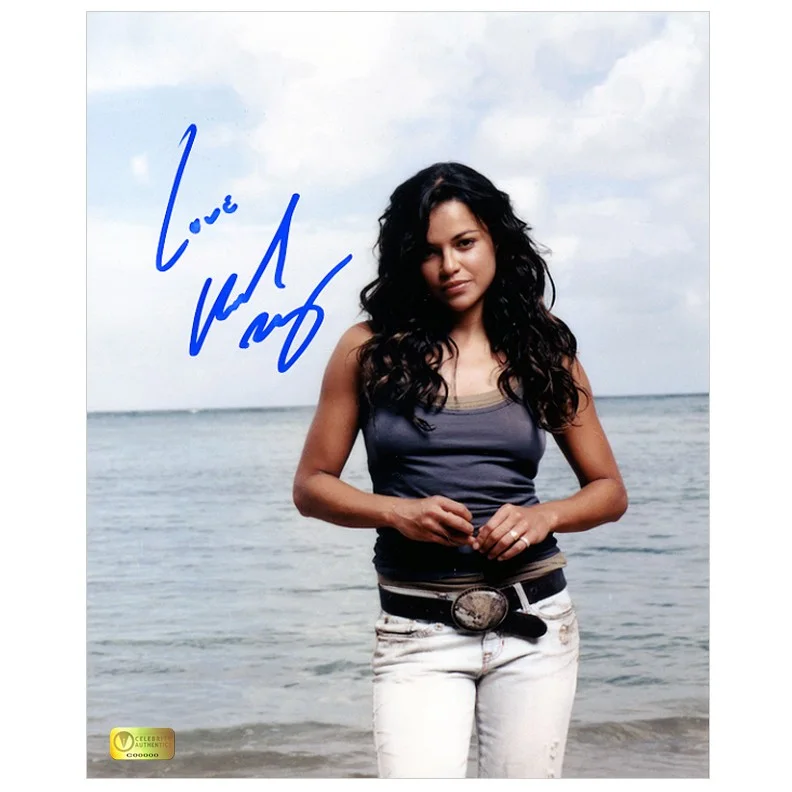 Michelle Rodriguez — Michelle Rodriguez Autographed Lost Beach 8x10 Photo