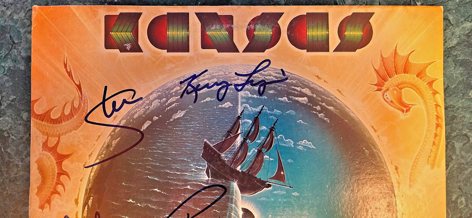 SIGNED KANSAS 5X POINT OF KNOW RETURN 12" LP COVER W/ALBUM AND HOLOGRAM #452969, изображение 4