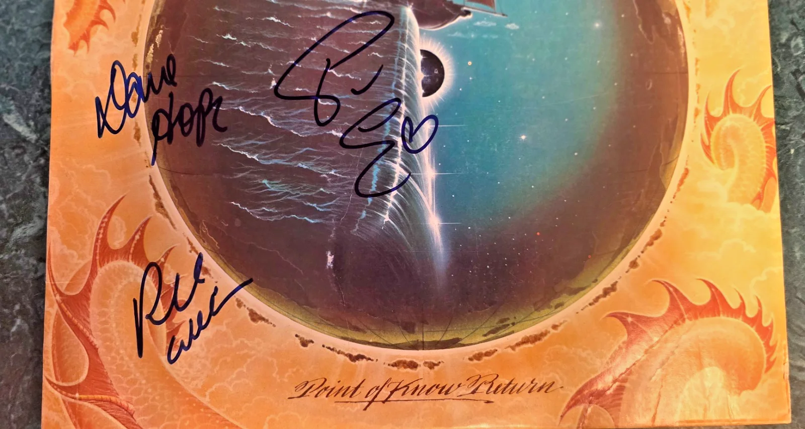 SIGNED KANSAS 5X POINT OF KNOW RETURN 12" LP COVER W/ALBUM AND HOLOGRAM #452969, изображение 5