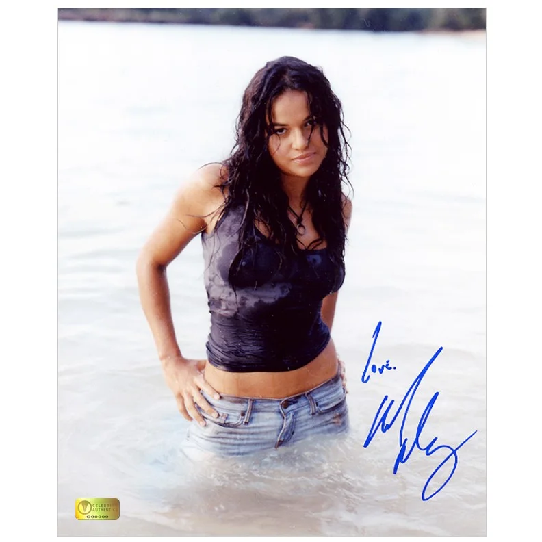 Michelle Rodriguez — Michelle Rodriguez Autographed Lost Ana Ocean 8x10 Photo