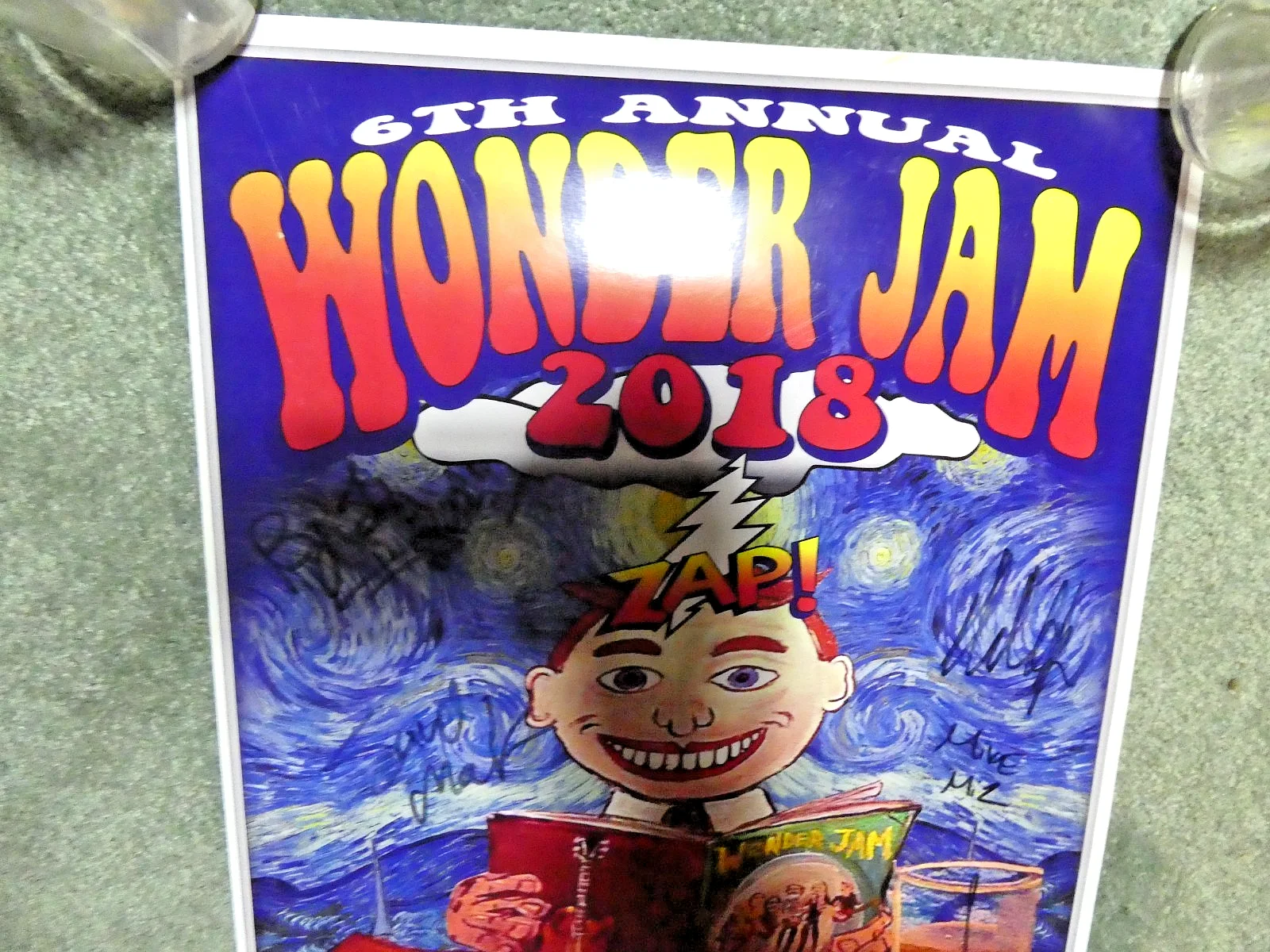 Asbury Park NJ SIGNED POSTER Wonder Jam Sandy Mack MIke Miz etc. WONDER BAR 2018, изображение 2