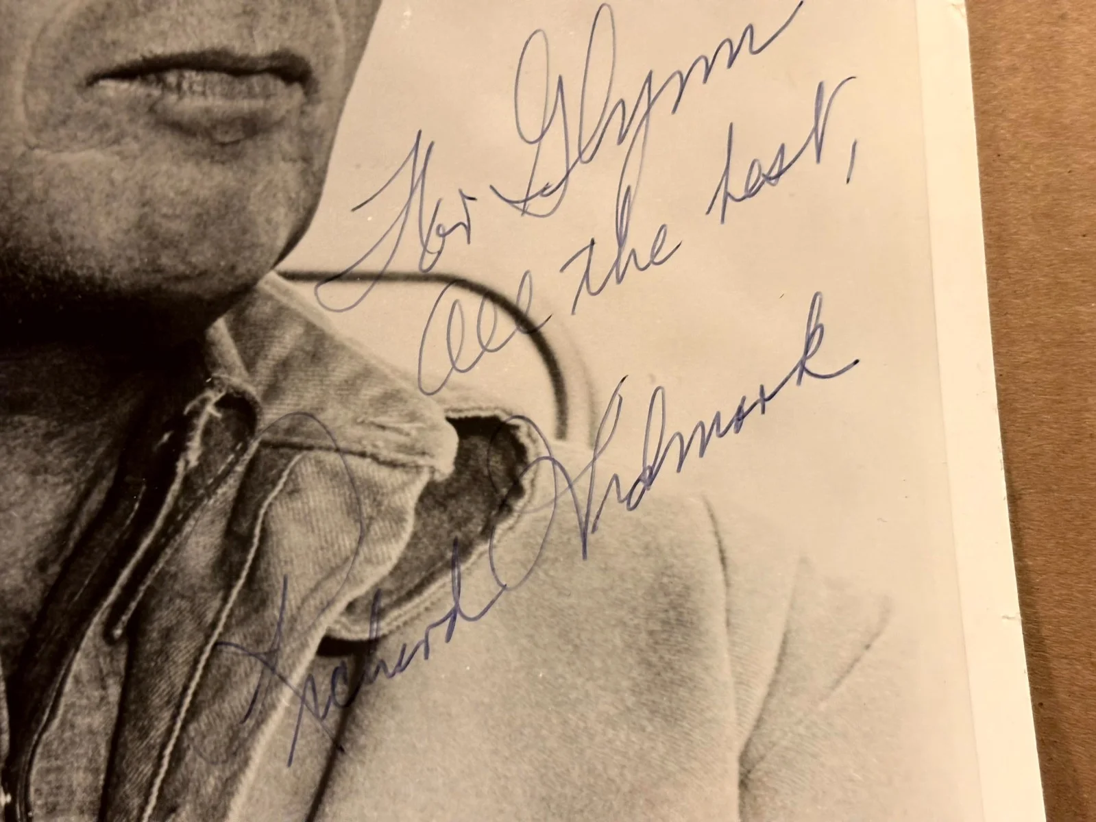Richard Widmark Rare Vintage Autographed 8/10 Photo 60s Kiss Of Death, изображение 5