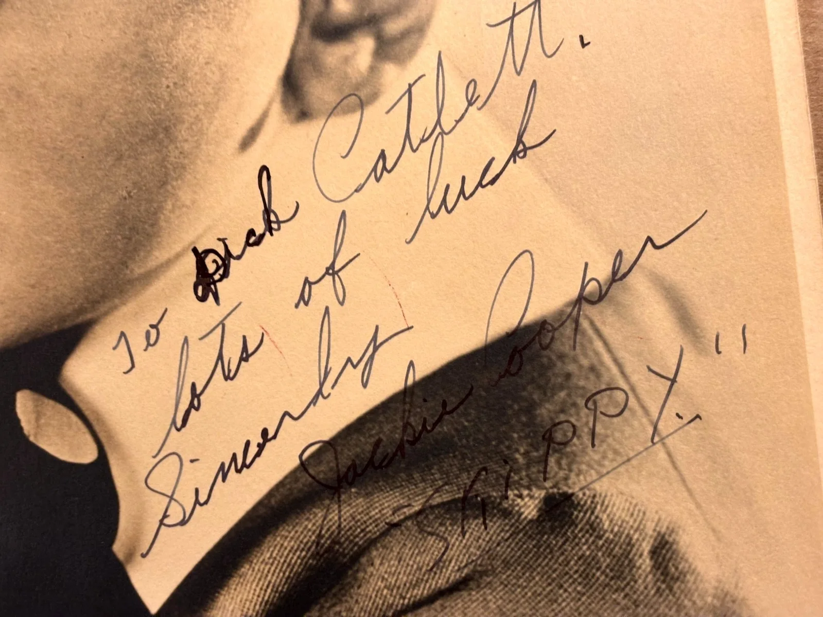 Jackie Cooper Very Rare Very Early Autographed Oversize 11/14 Photo 30s Skippy, изображение 5