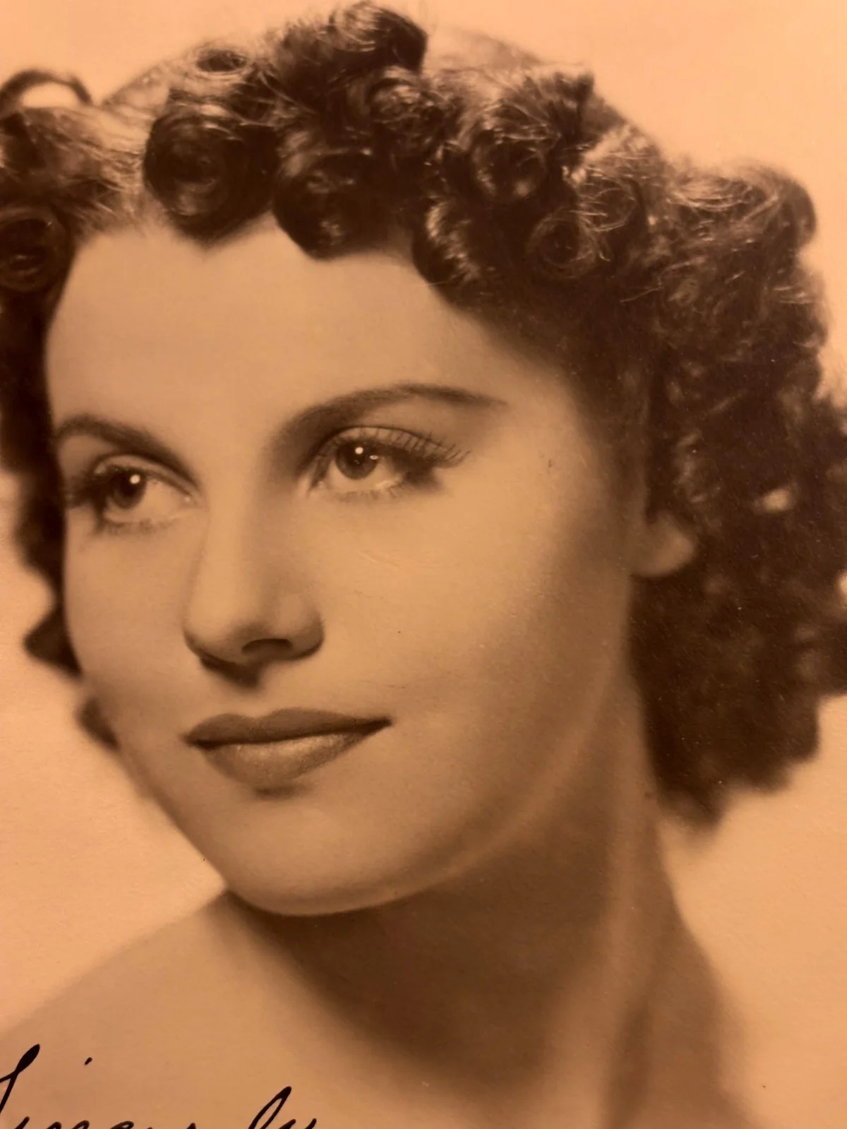 Olympe Bradna Rare Very Early Autographed Photo 30s Say It In French, изображение 4