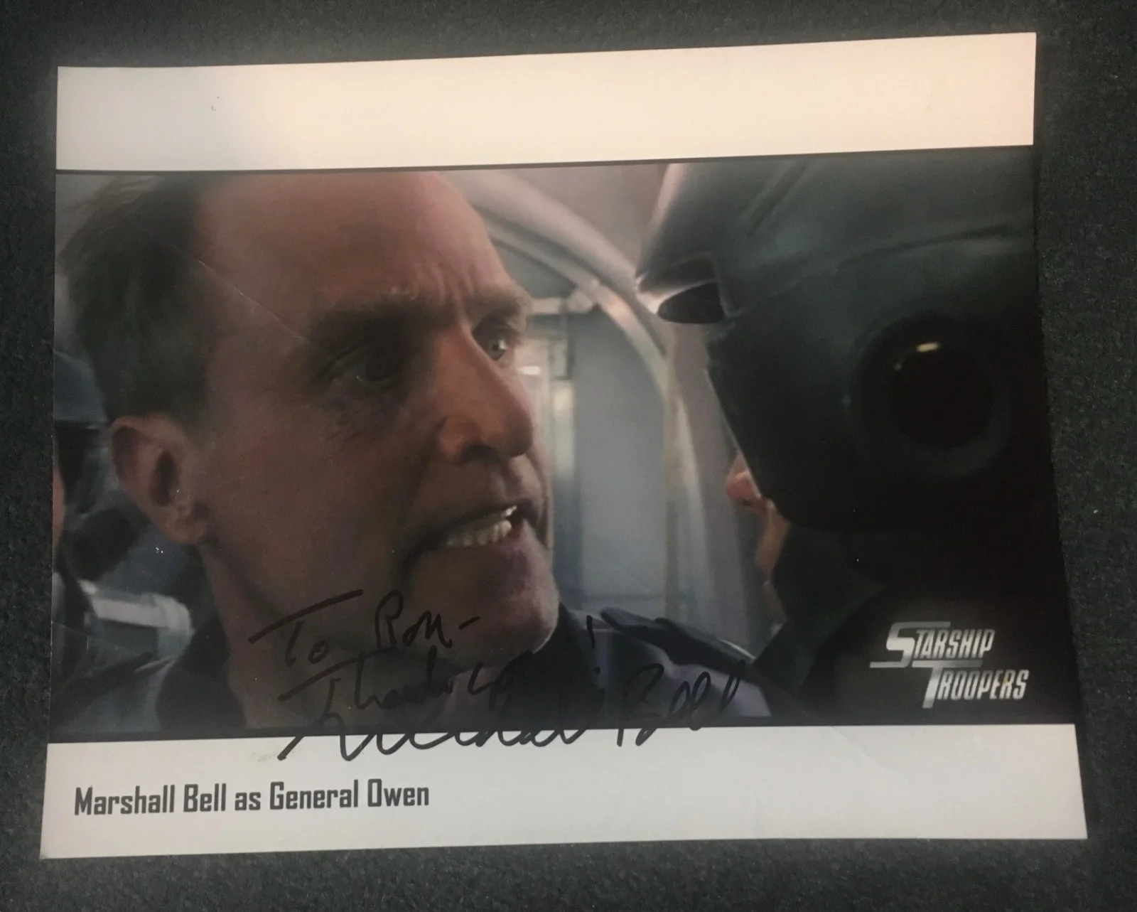 Marshall Bell — STARSHIP TROOPERS 8x10 photo! MARSHALL BELL AUTOGRAPHED SCI-FI/HORROR!