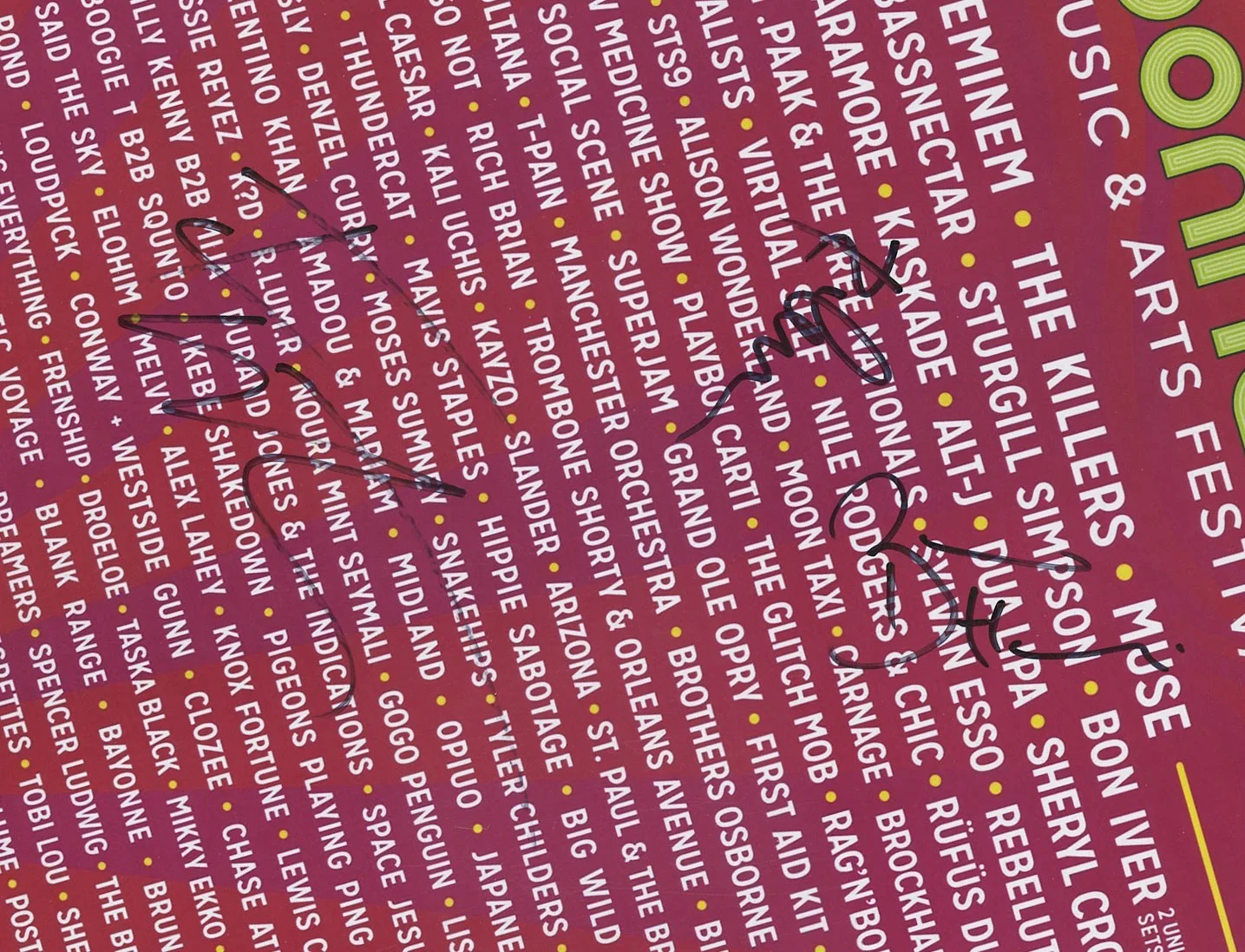 The Killers autographed gig poster Ronnie Vannucci, Brandon Flowers & Future, image 2