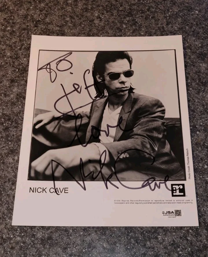 NICK CAVE Signed/Autograph 8x10 Reprise Records Promo Photo w/ JSA COA, image 2