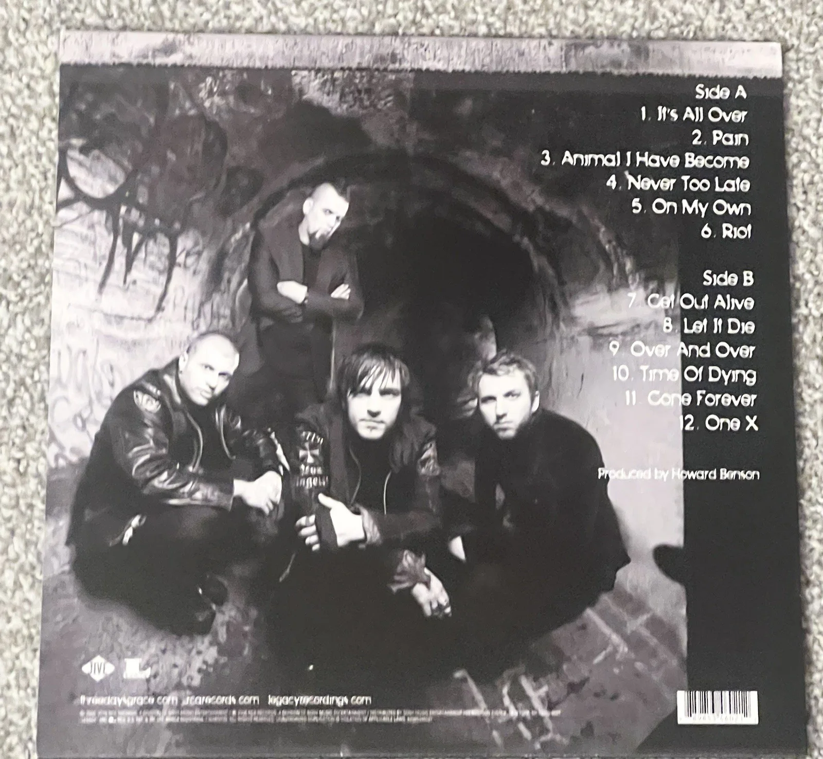 THREE DAYS GRACE SIGNED ONE X LP VINYL RECORD ALBUM ADAM GONTIER +3, изображение 2