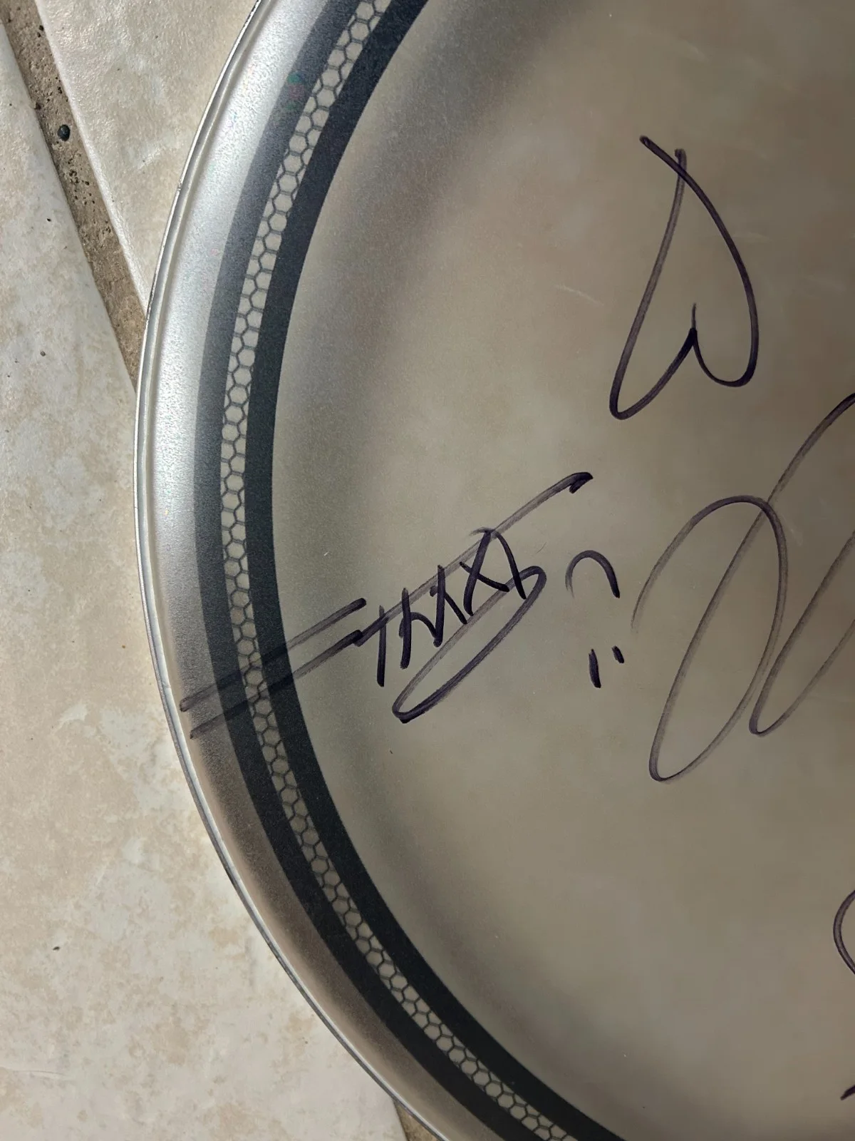Newsboys Autograph Signed 2018 Tour Drum Head, image 4