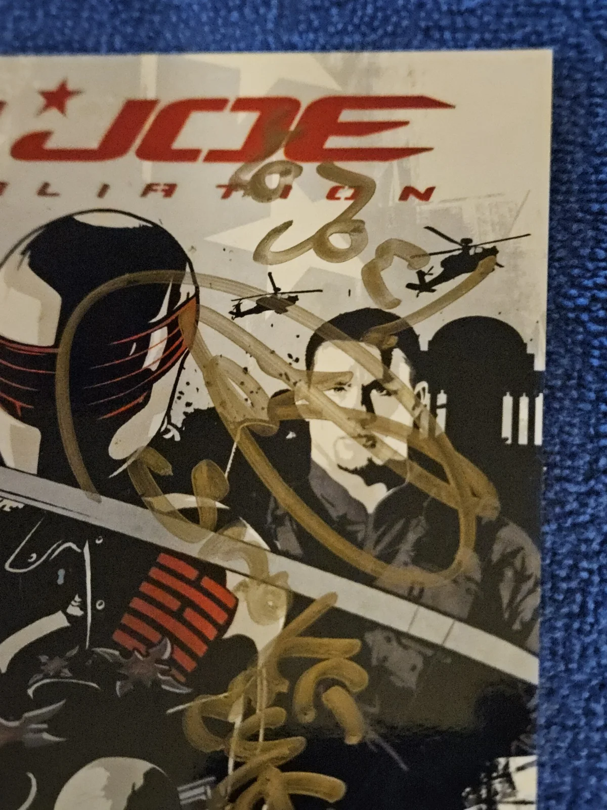 Ray Park Signed G.I.Joe Retaliation Snake Eyes Promo Postcard SDCC 2013, изображение 2