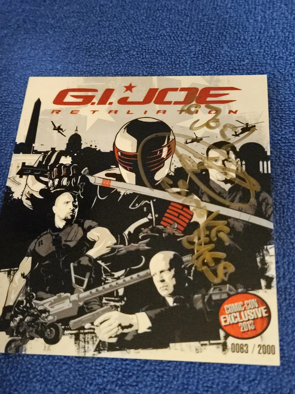 Ray Park Signed G.I.Joe Retaliation Snake Eyes Promo Postcard SDCC 2013, изображение 5