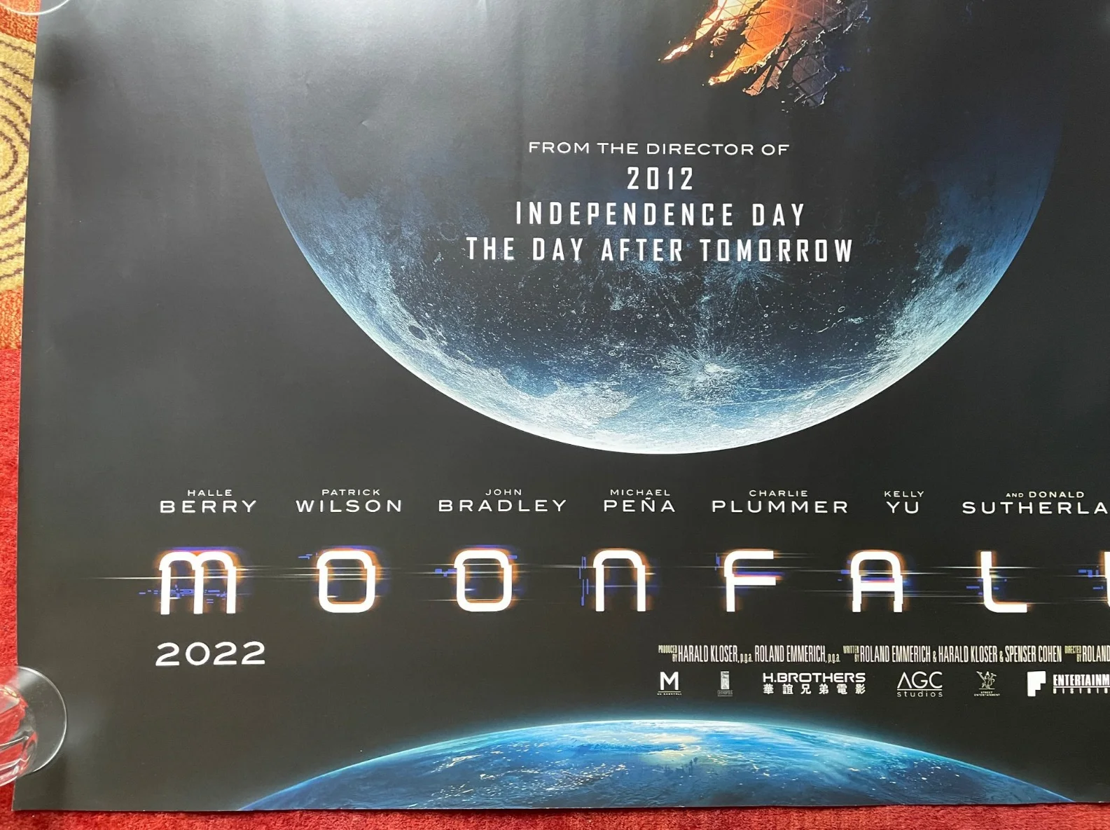 MOONFALL (2022) Original UK Quad Movie Film Poster Halle Berry John Bradley, изображение 4