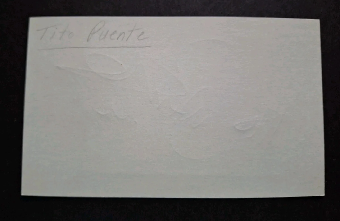 TITO PUENTE - LATIN JAZZ LEGEND - SIGNED 3x5 Index Card W/PROOF *** BONUS ***, изображение 2