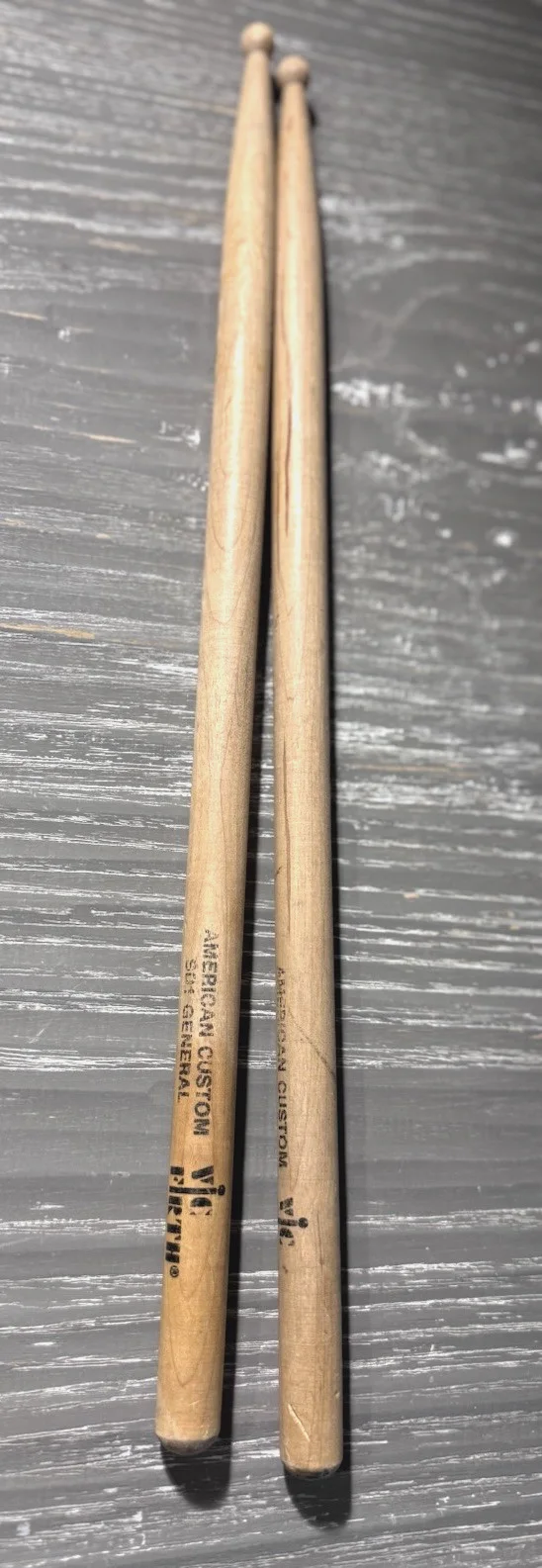 16" American Custom Wood SDM General VIC Firth Drum Sticks Drummer, изображение 2