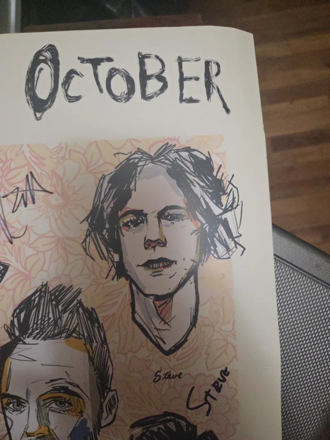 Blue October Band Autographed Poster Spinning The Truth Around 2023 Fall Tour, изображение 3