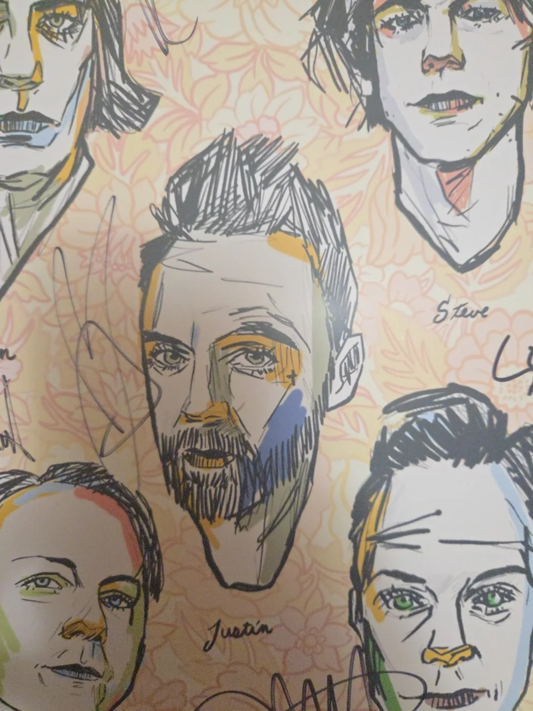 Blue October Band Autographed Poster Spinning The Truth Around 2023 Fall Tour, изображение 4